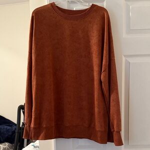 Women’s burnt orange oversized sweatshirt